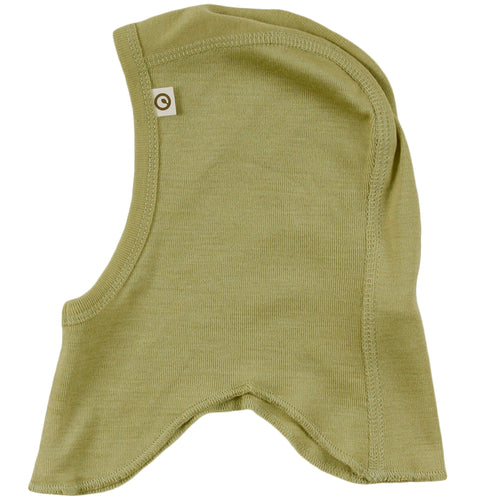 Müsli Woolly silk balaclava baby, moss