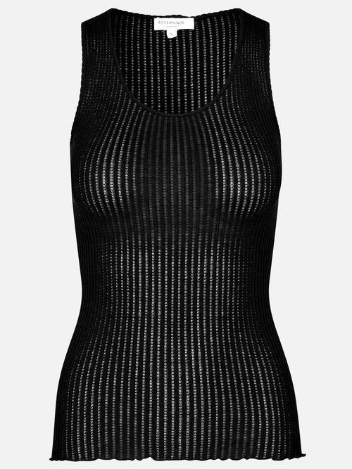 Rosemunde siidist särgik pitsita, black