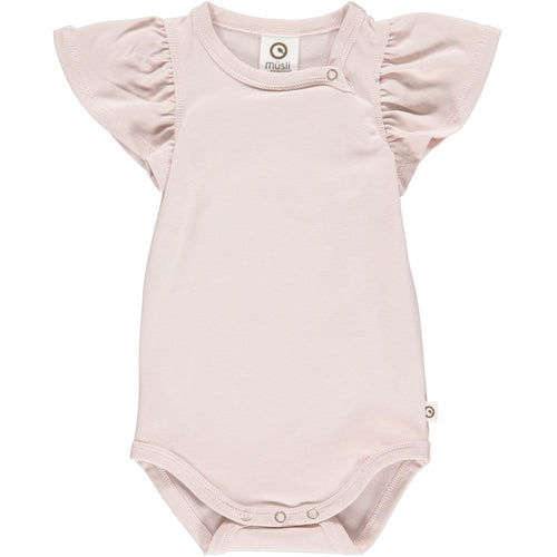 Müsli Cozy me s/s frill body, rose mood