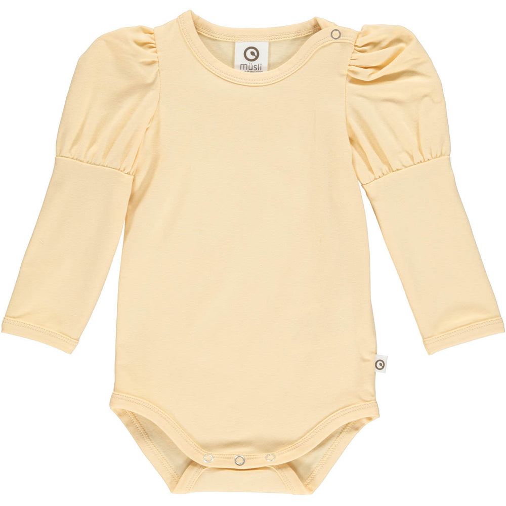 Müsli Cozy Me puff l/s body, calm yellow