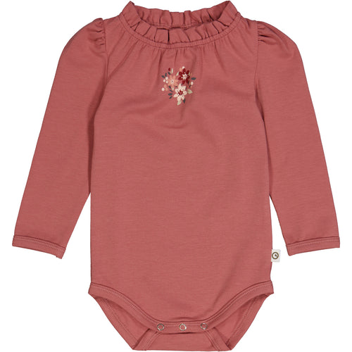 Müsli Dahlia print l/s body, rose