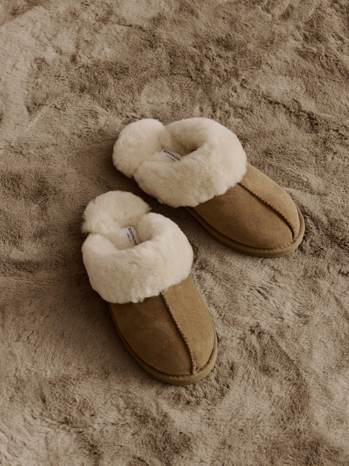 Rosemunde lambanahast sussid, taupe