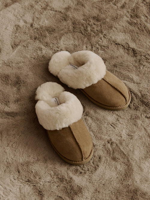 Rosemunde lambanahast sussid, taupe