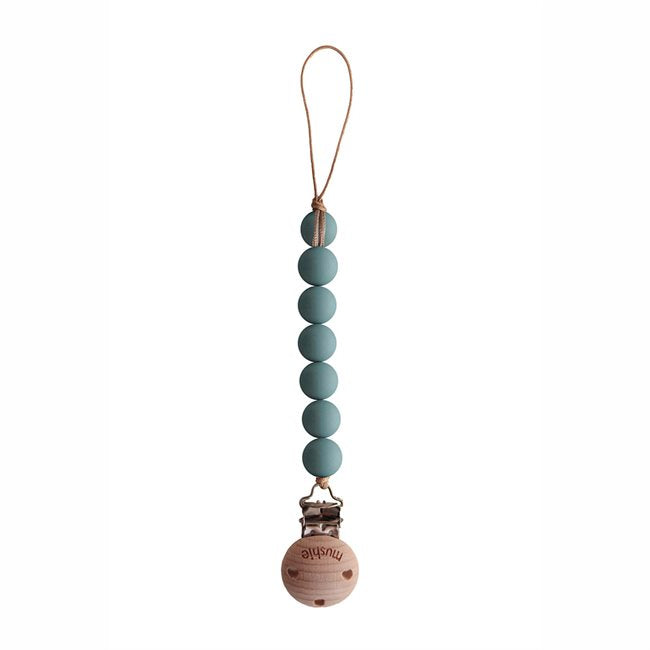 Mushie lutikett Halo- Cadet Blue