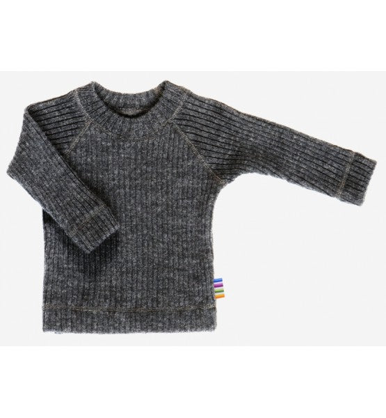 Joha meriinovillane kootud pullover, Tumehall