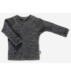 Joha meriinovillane kootud pullover, Tumehall