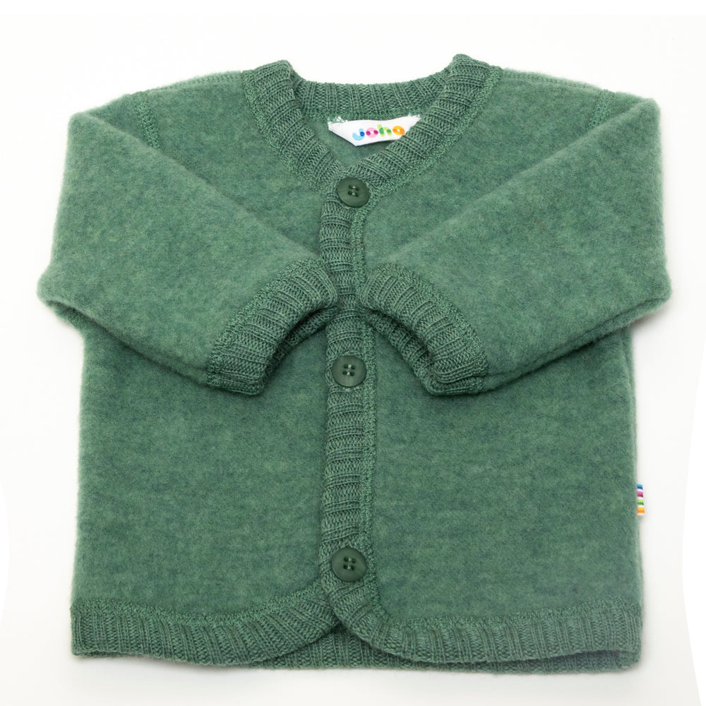 Joha Special Edition, meriinofliisist cardigan, green