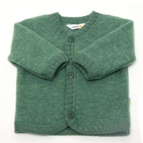 Joha Special Edition, meriinofliisist cardigan, green