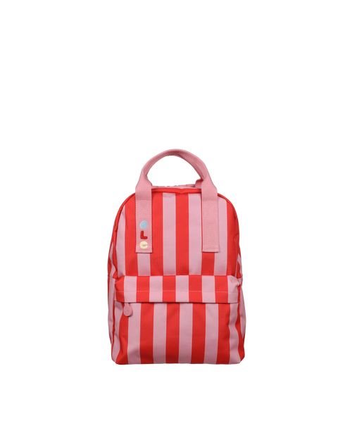 Ole keskmine seljakott, Stripe - Poppy Red + Litchi