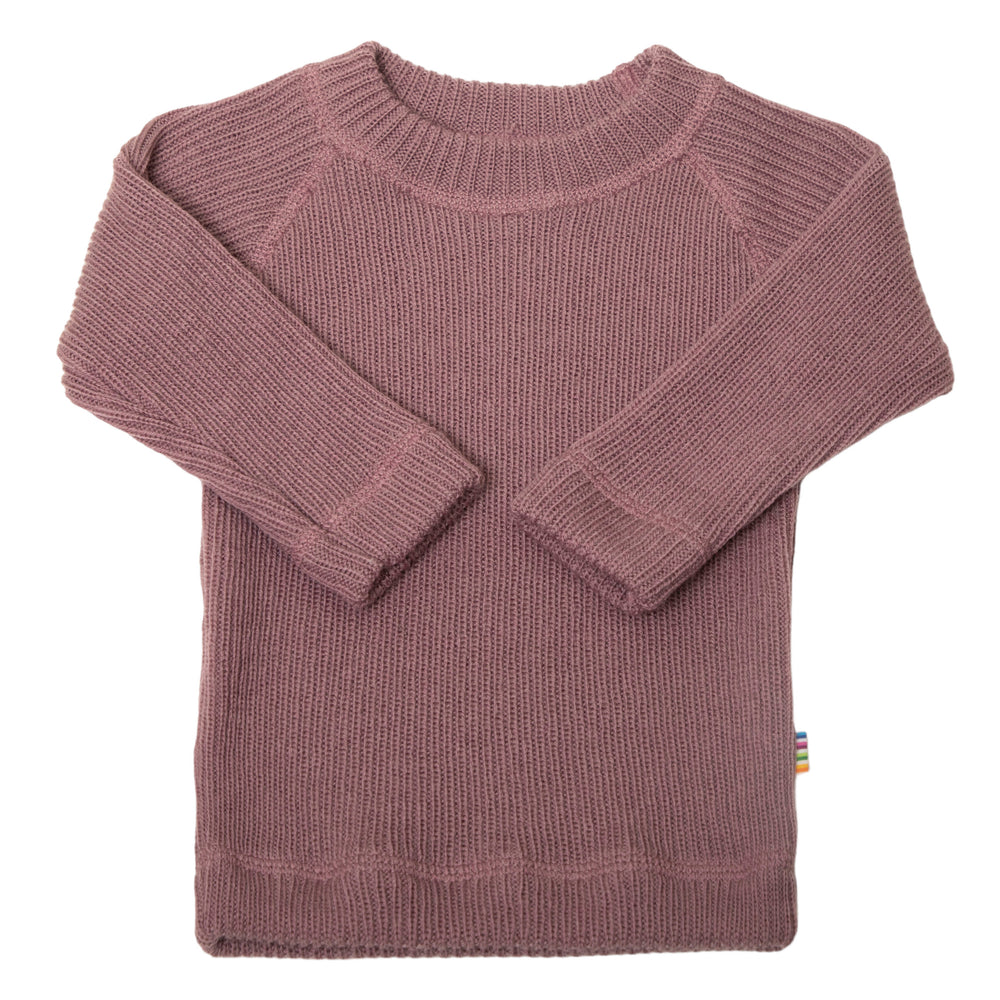 Joha meriinovillane kootud pullover, rose