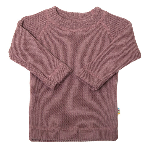 Joha meriinovillane kootud pullover, rose