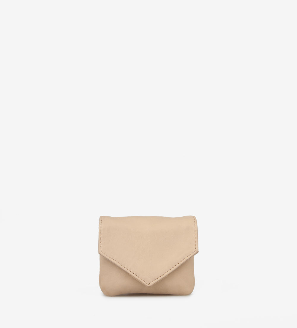 Treats nahast rahakott Faye Soft Beige