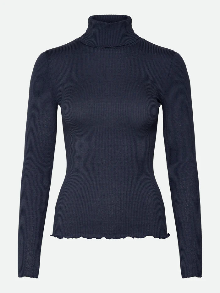 Rosemunde siidist polo, navy