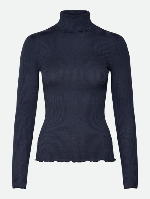 Rosemunde siidist polo, navy