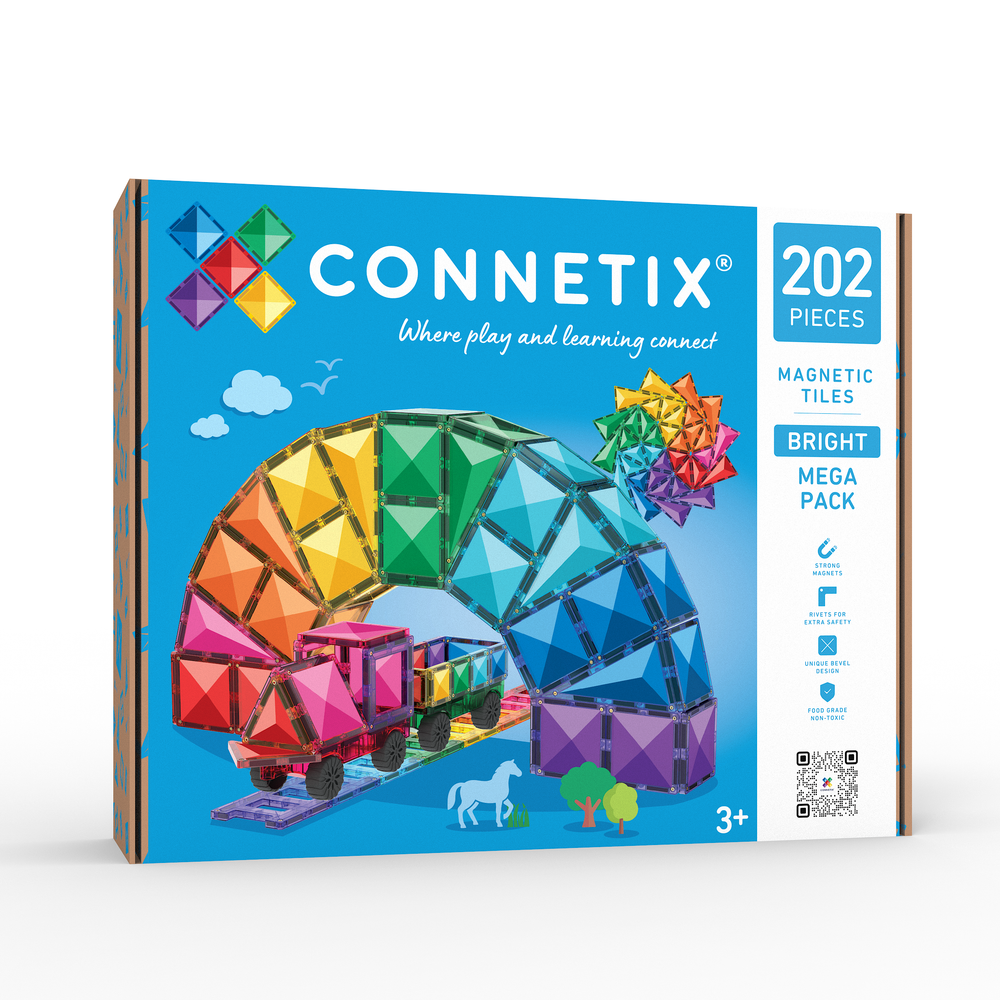 CONNETIX Bright Mega Pack magnetklotsid, 202 osa - TARNE OKTOOBRIS!