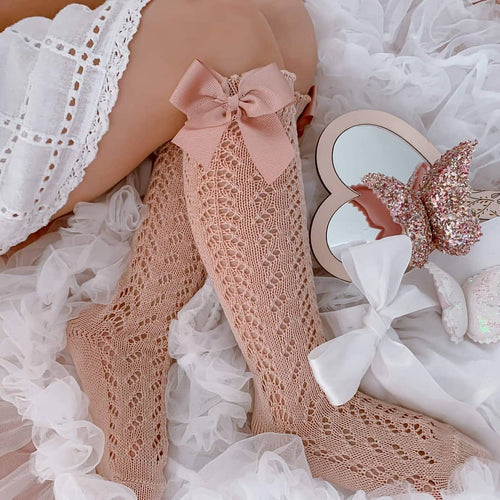 Condor pitsilised puuvillased põlvikud, lipsuga, Pale Pink
