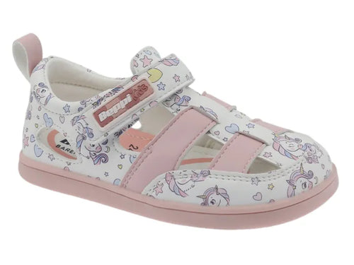 Beppi kinnised sandaalid, white/pink