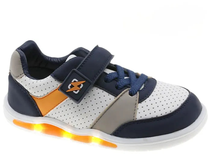 Beppi vilkuva tallaga tossud, white/navy
