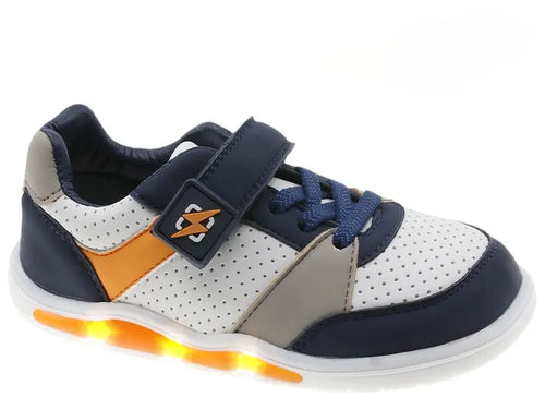 Beppi vilkuva tallaga tossud, white/navy