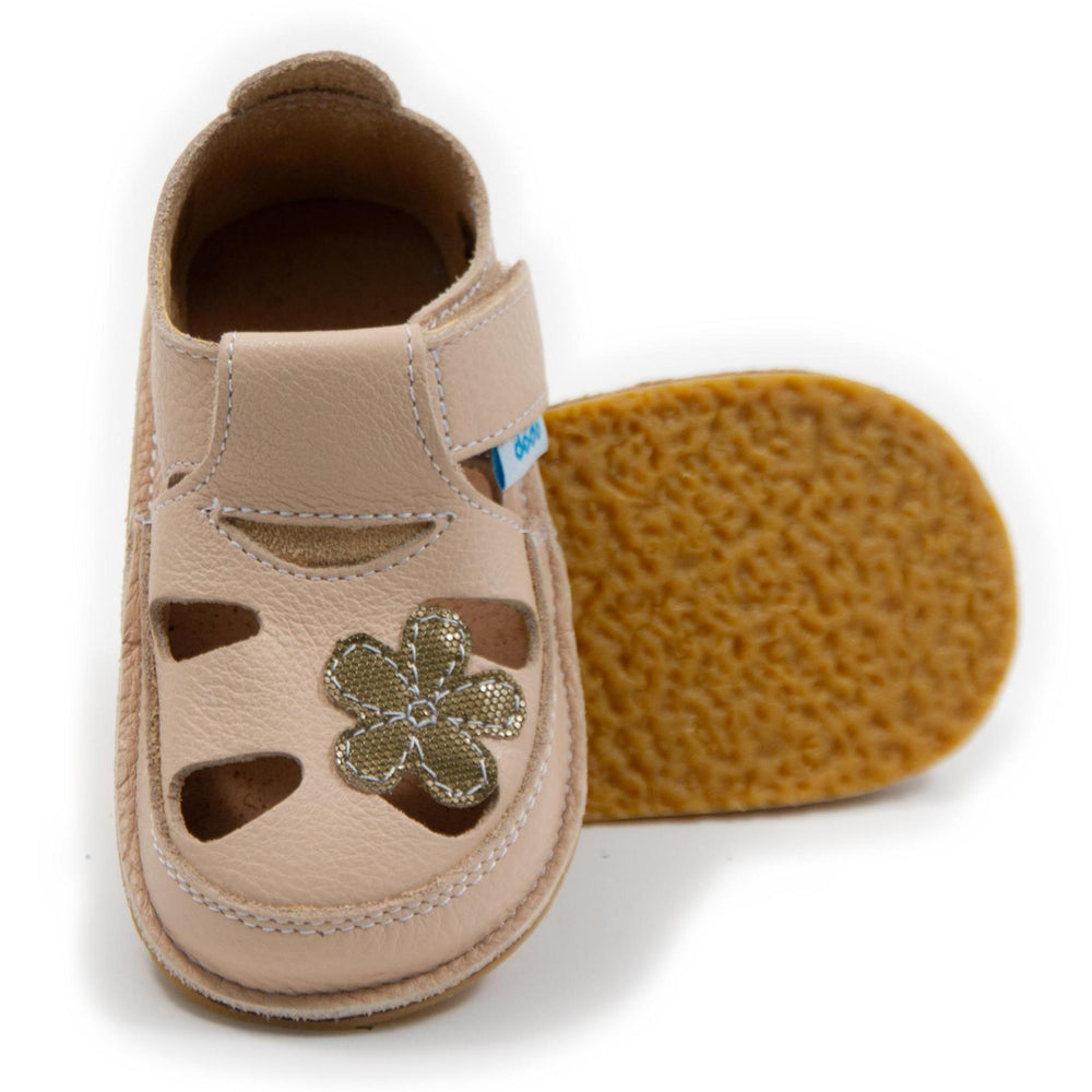 Dodo nahast barefoot-sandaalid, lill/gream