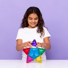Connetix Rainbow Light Star Pack 28 pc, laetava valgustusega magnetklotsid! ✨