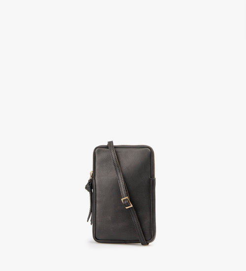 Treats nahast väike crossbody-mobiilikott Emma Common, black