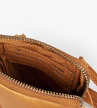 Treats nahast väike crossbody-mobiilikott Emma Common, cognac