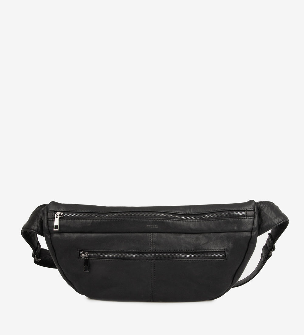 Treats nahast Bumbag Lou Soft, black