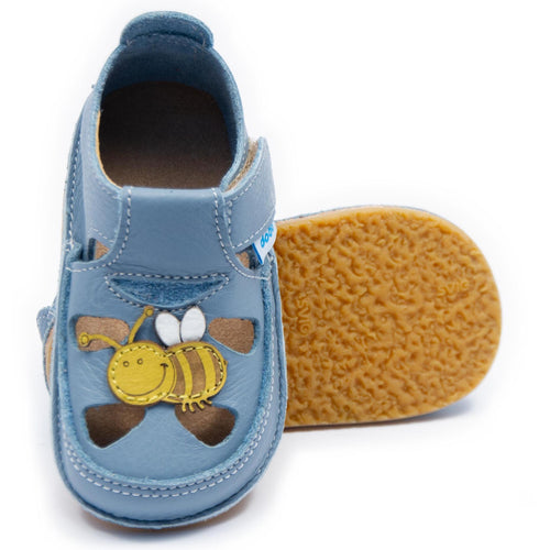 Dodo nahast barefoot-sandaalid, mumm/baby blue
