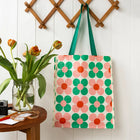 Rex London poekott, pink and green daisy