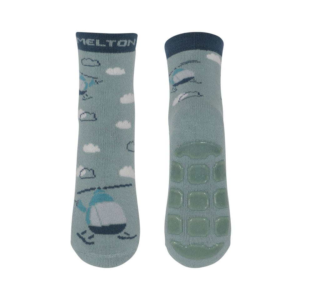 Melton froteesokid suurte stopperitega, Helicopter Blue Surf