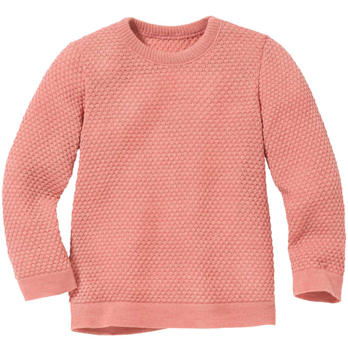Disana meriinovillane kärjemustriga kampsun, soft pink