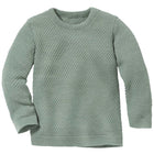Disana meriinovillane kärjemustriga kampsun, jade green