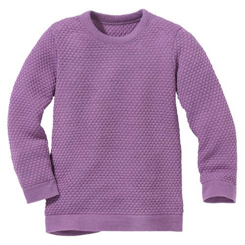 Disana meriinovillane kärjemustriga kampsun, lilac