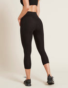 Boody Motivate 3/4 High-Waist Tights, black