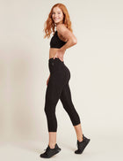 Boody Motivate 3/4 High-Waist Tights, black