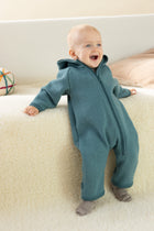 Disana Zip-Overall vanutatud meriinovillast kombe, grey