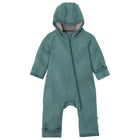 Disana Zip-Overall vanutatud meriinovillast kombe, eucalyptus