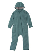 Disana Zip-Overall vanutatud meriinovillast kombe, eucalyptus