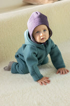Disana Zip-Overall vanutatud meriinovillast kombe, indigo