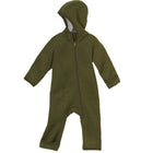 Disana Zip-Overall vanutatud meriinovillast kombe, olive