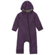 Disana Zip-Overall vanutatud meriinovillast kombe, aubergine