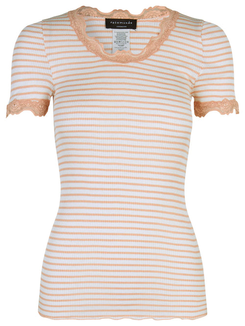 Rosemunde siidist pluus, ivory peachy