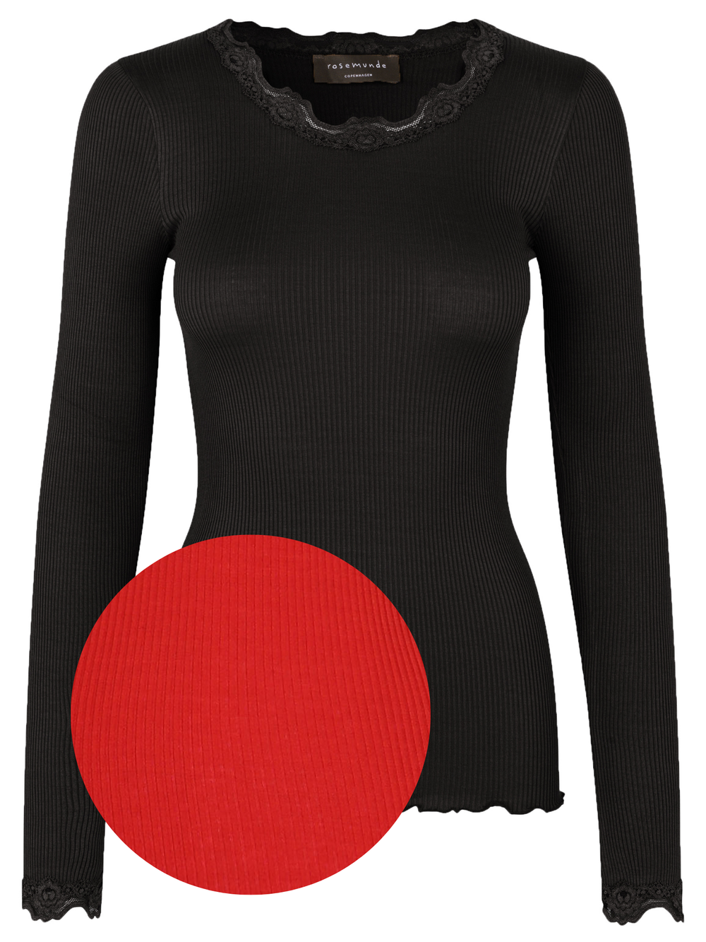 Rosemunde siidist pluus, scarlet