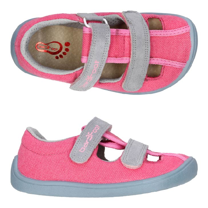 3F Bar3foot taaskasutatud tekstiilist sandaalid, pink