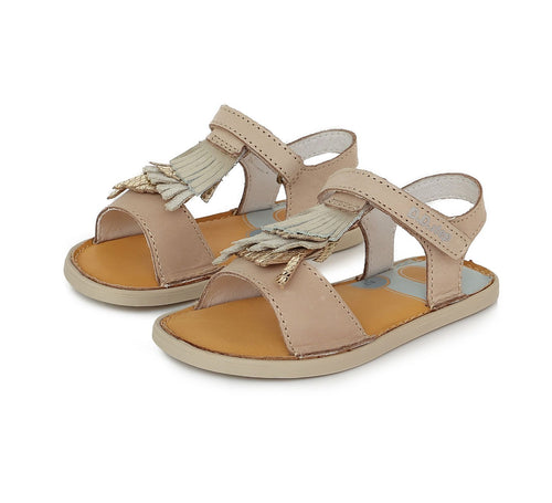 D.D.Step nahast lahtised sandaalid, cream