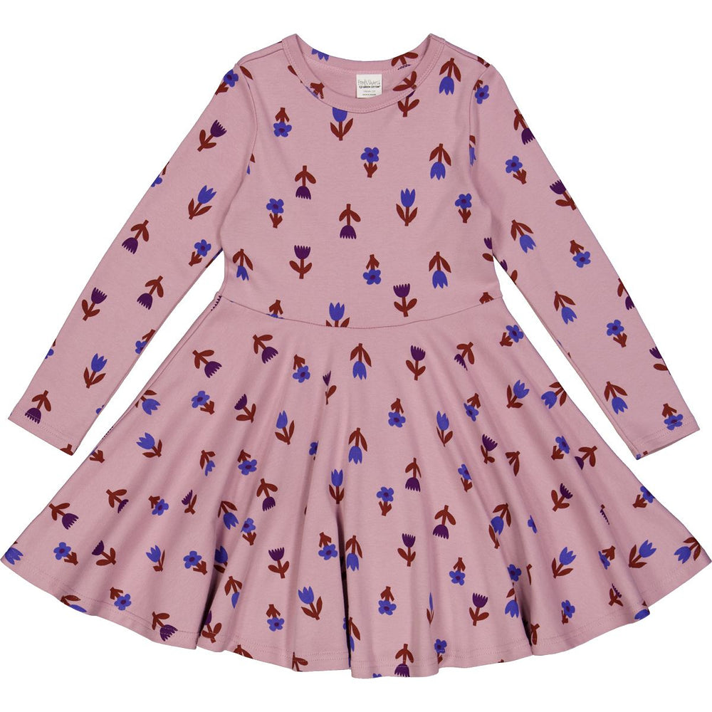 Müsli Deco Swing l/s dress, pink haze/star blue/sonic purple