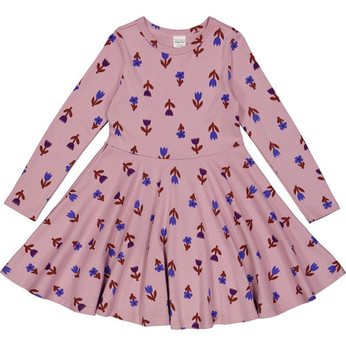 Müsli Deco Swing l/s dress, pink haze/star blue/sonic purple