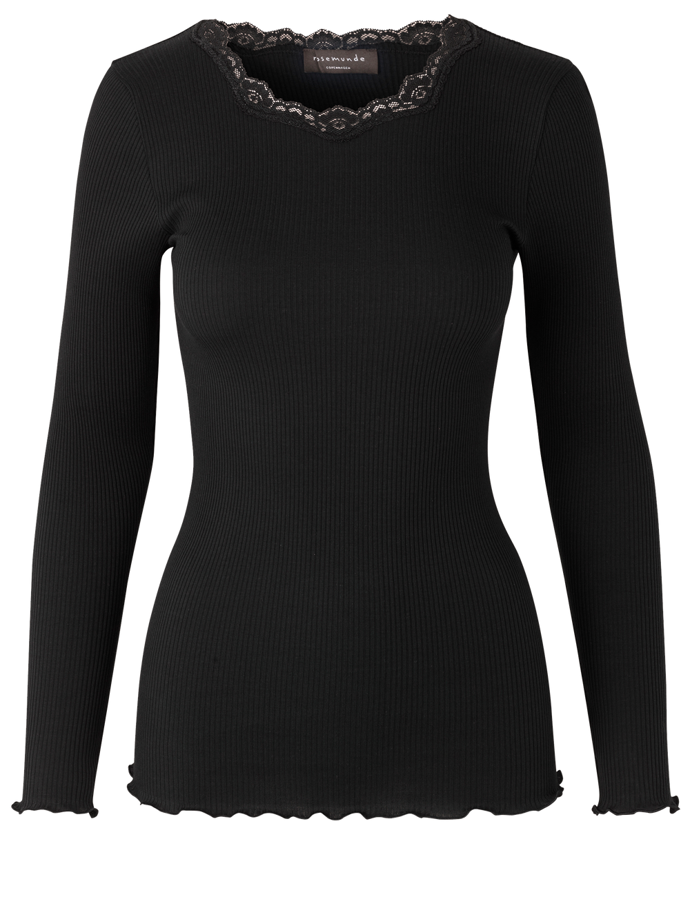 Rosemunde pehmest orgaanilisest puuvillast pluus, black