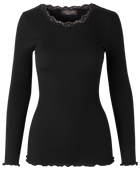 Rosemunde pehmest orgaanilisest puuvillast pluus, black